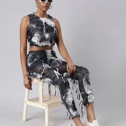 SHOWOFFFF Dyed Round Neck Top & Trousers Co-Ords-image-47