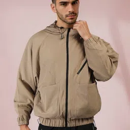 The Roadster Lifestyle Co Hooded Windcheater Jacket-image-4