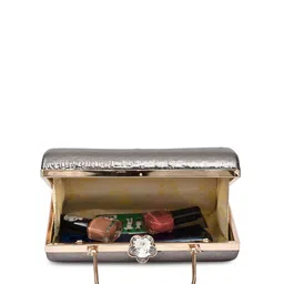 FOR THE BEAUTIFUL YOU Embellished Glossy Box Clutch image 5