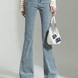 bebe Women Bootcut High-Rise Light Fade Jeans-picture-13