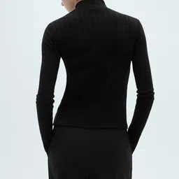 MANGO High Neck Ribbed Top image 4