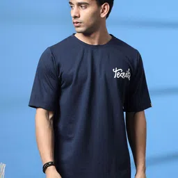 Rigo Men Typography Printed Drop-Shoulder Sleeves T-shirt image 3