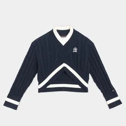 Tommy Hilfiger Girls Cable Knit Pullover-image-30