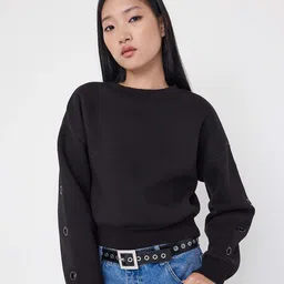 Trendyol Women Round Neck Long Sleeves Pullover Sweatshirt-image-42
