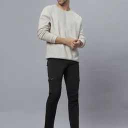 HO BINDAASS Men Relaxed Easy Wash Cargos Trousers image 2