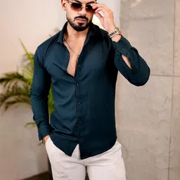 KHUSHI CREATION Spread Collar Slim Fit Shirt-image-53
