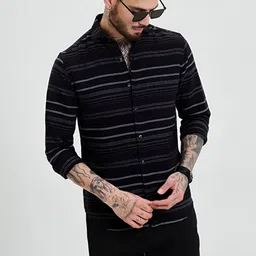 RODEIZ Men Comfort Slim Fit Striped Casual Shirt-picture-17