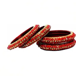 Instyle Forever Set Of 2 Multi Glass Artificial Stones & Beads Bangle image 2