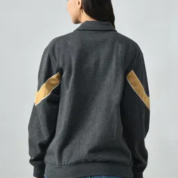 BAESD Women Colourblocked Fleece Lightweight Open Front Jacket image 2