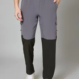 TURNFIT Men Mid-Rise Regular Fit Cargo Track Pants image 1