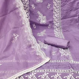 KALINI Embroidered Organza Unstitched Dress Material image 2