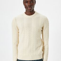 Koton Men Cable Knit Pullover Sweaters-picture-20