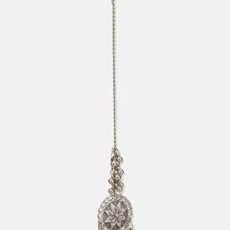 ATIBELLE Silver-Plated Maang Tikka Head Jewellery image 2