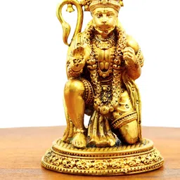 INTERNATIONAL GIFT Gold-Toned Lord Hanuman Religious Idol Showpiece-image-82