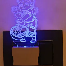 1ST TIME White 3D Illusion Self Color Changing LED Night Lamp image 3