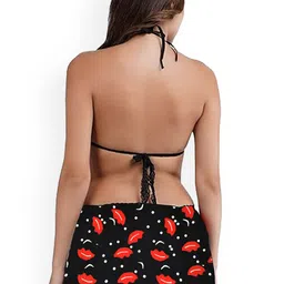 Fihana Modal Halter Neck Printed Baby Doll image 3