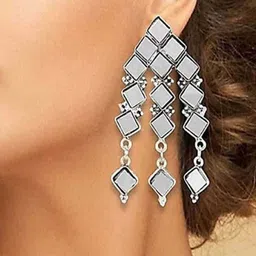 PINGHAKS Silver-Plated Stone-Studded & Beaded Jewellery Set image 3