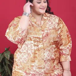 DIVASTRI Women Ethnic Motifs Printed Regular Kurta with Trousers image 5