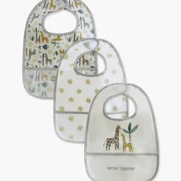 Juniors by Babyshop Boy Pack Of 3 Printed Bibs-picture-32