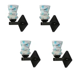 1ST TIME Blue & White Solid Glass Traditional Cylinder Wall Lamps Wall Lamps-image-22