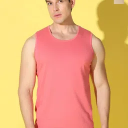 WOOSTRO Pack Of 2 Printed Combed Cotton Gym Vests -VWS26(PLAIN PEACH)(ALONE RUST)-picture-35