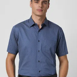 Van Heusen Men Spread Collar Geometric Printed Cotton Formal Shirt-picture-26