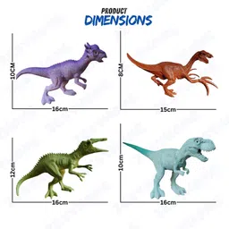 chutti toys 4 Pcs Realistic Dinosaur Toys for Kids | Educational Jurassic Gift Toys image 4