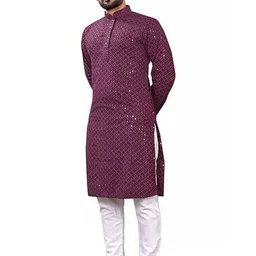 Krudha Fashion Men Mirror Work Anarkali Kurta image 2