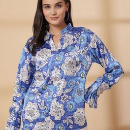 plusS Women Floral Printed Shirt Style Top-picture-5