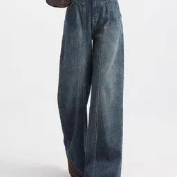 StyleCast x Revolte Women Straight Fit Mid-Rise Dark Fade Jeans-image-64