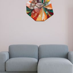 OLIVE TREE Red & Green Printed Geometric Wall Clock-picture-16