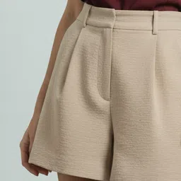 Phosphorus Women Wrinkled Relaxed Fit Shorts image 3