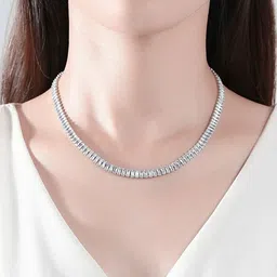 FIMBUL Zircon-Studded Tennis Chain Necklace image 4