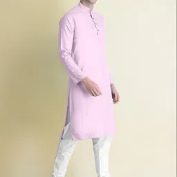 KRUDHA Men Geometric Thread Work Kurta image 3