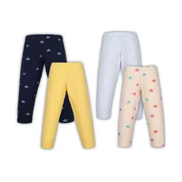 PLUM TREE Girls Pack Of 4 Printed Mid-Rise Ankle-Length Leggings-picture-11