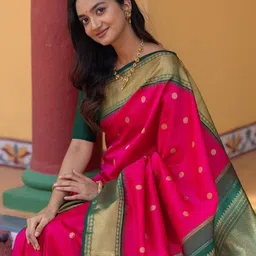 Moda Rapido Woven Design Zari Art Silk Handloom Banarasi Saree image 3