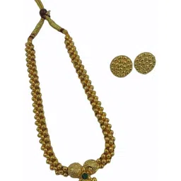 Swaroop designer Women Gold Plated Traditional Jewellery Set-picture-11