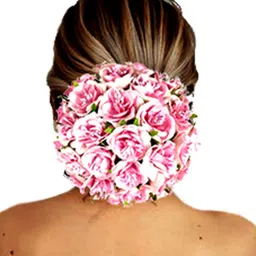 Hair Flare Flower Rounded Juda Bun With U Pins image 2