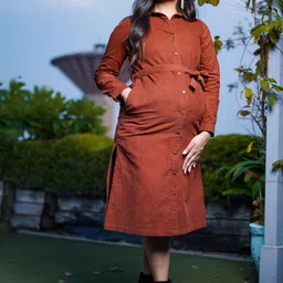 Shades of Sabi Maternity Fit & Flare Dress-picture-24