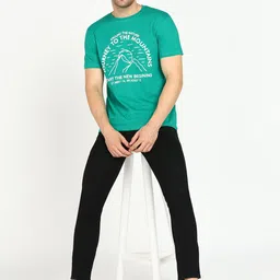 Provogue Men Typography Printed T-shirt image 4