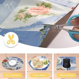 Kuber Industries Blue & Orange 3 Pieces Printed Shelf Liner Organisers image 4