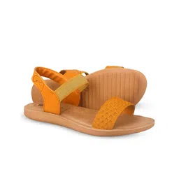 Aeroblu Women Textured Open Toe Flats image 2