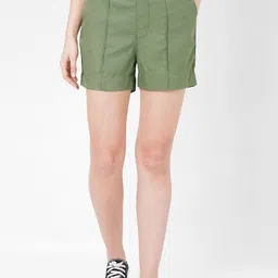 Kraus Jeans Women Slim Fit High-Rise Denim Shorts-image-8