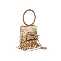 The Purple Sack Sona Phool Clutch with Detachable Chain image 2