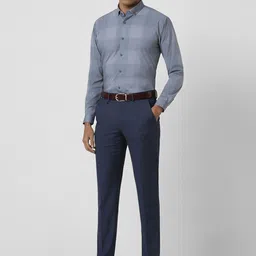 van heusen V Dot Men Button-Down Collar Checked Slim Fit Formal Shirt image 3