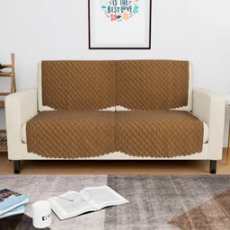 Myntra Elegant Homes Brown Cotton 4 Piece Sofa Cover-picture-35