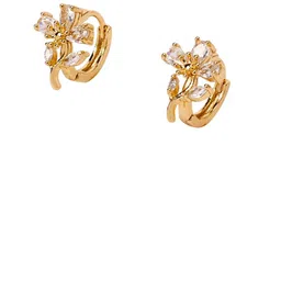 SALTY Artificial Stones Studded Floral Shaped Gulzar Bel Studs image 4