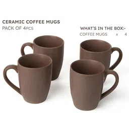 BODHI HOUSE Brown Solid Ceramic Matte Cups Set of Cups and Mugs image 4