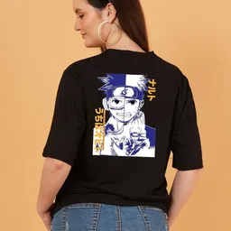 Parona Women Pack of 2 Graphic Printed Round Neck Drop-Shoulder Sleeves T-shirt image 2