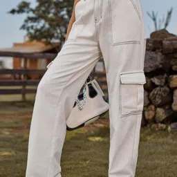 Oh Rare Women Relaxed Fit High-Rise Cargos-image-62